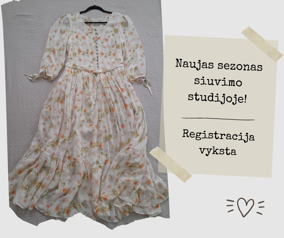 Najas sezonas siuvimo stdijoje